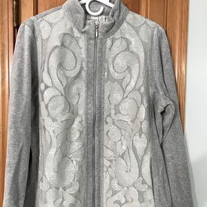 Zip up velour jacket